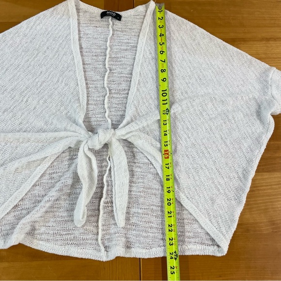 Mod Waist Wrap white Cardigan medium - Picture 7 of 10